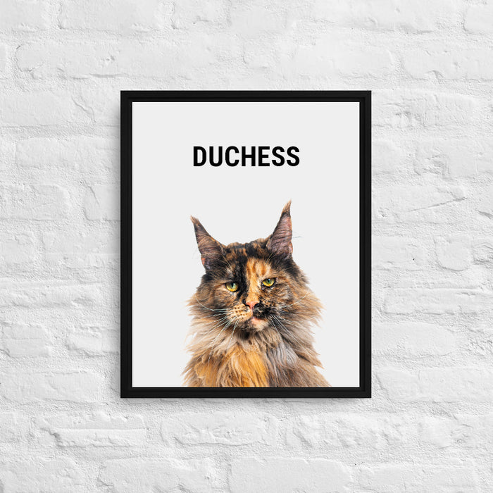 Personalized Cat Framed Canvas Print