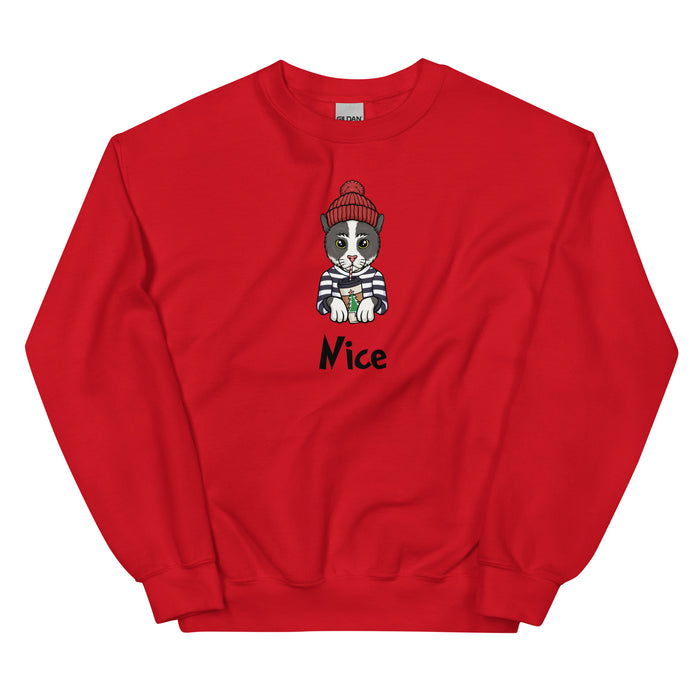 "Nice Cat" Holiday Sweatshirt